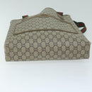 GUCCI GG Plus Supreme Web Sherry Line Tote Bag Beige Red Green Auth ti1464-5