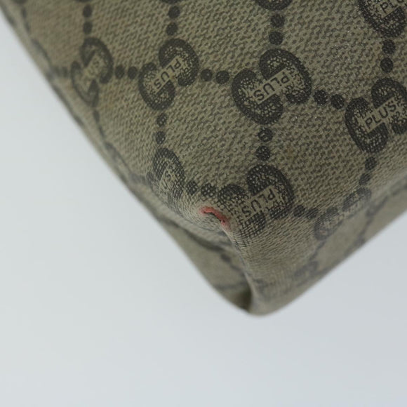 GUCCI GG Plus Supreme Web Sherry Line Tote Bag Beige Red Green Auth ti1464