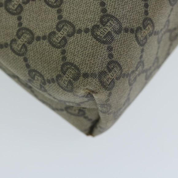 GUCCI GG Plus Supreme Web Sherry Line Tote Bag Beige Red Green Auth ti1464