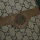 GUCCI GG Plus Supreme Web Sherry Line Tote Bag Beige Red Green Auth ti1464-10