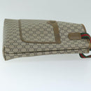 GUCCI GG Plus Supreme Web Sherry Line Tote Bag Beige Red Green Auth ti1464-3