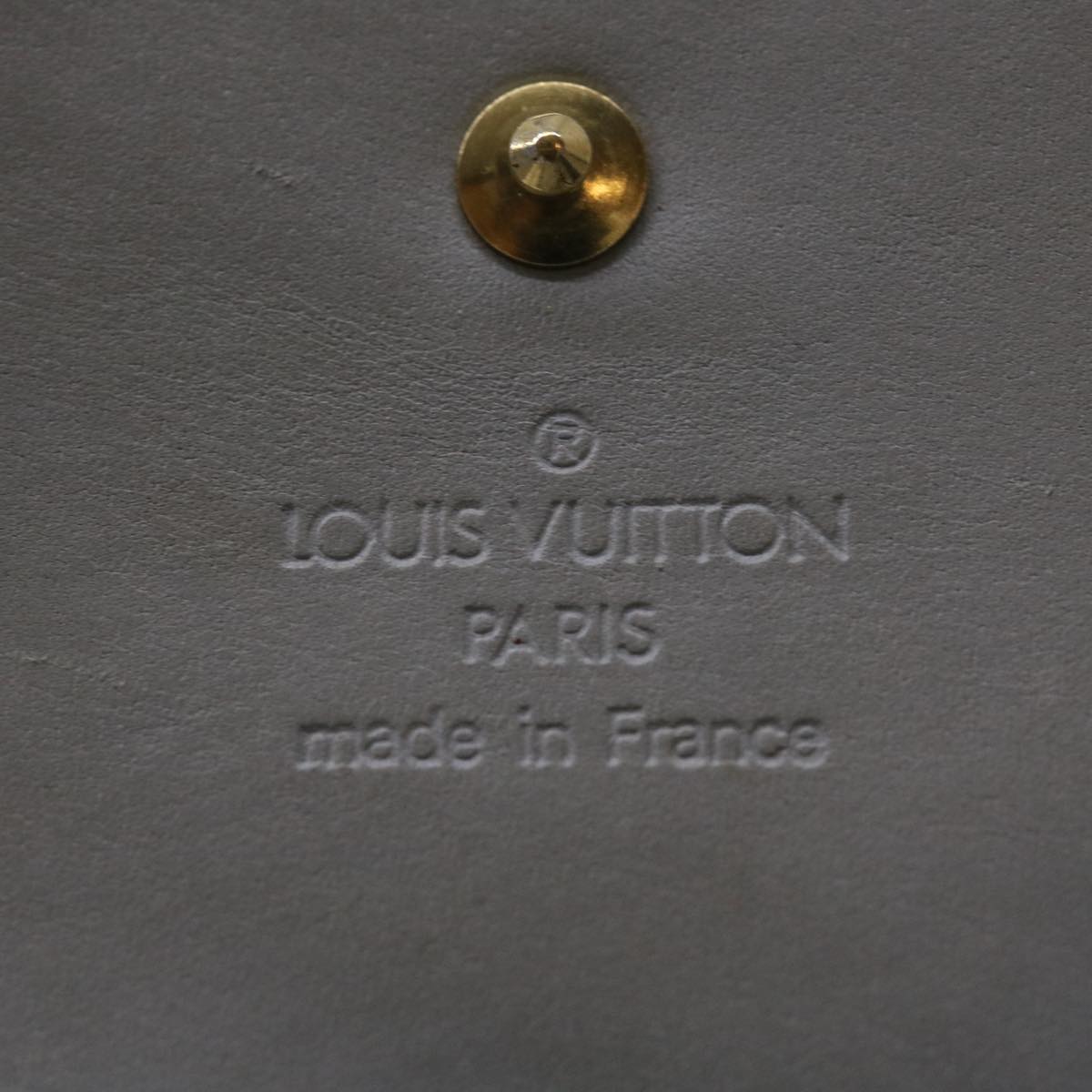 LOUIS VUITTON Monogram Vernis Green Cigarette Case Gris M91050 LV Auth ti1516