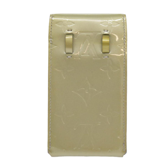 LOUIS VUITTON Monogram Vernis Green Cigarette Case Gris M91050 LV Auth ti1516