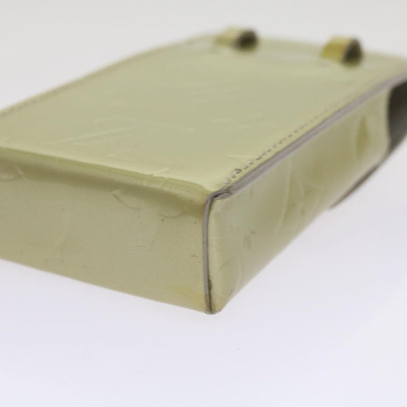 LOUIS VUITTON Monogram Vernis Green Cigarette Case Gris M91050 LV Auth ti1516