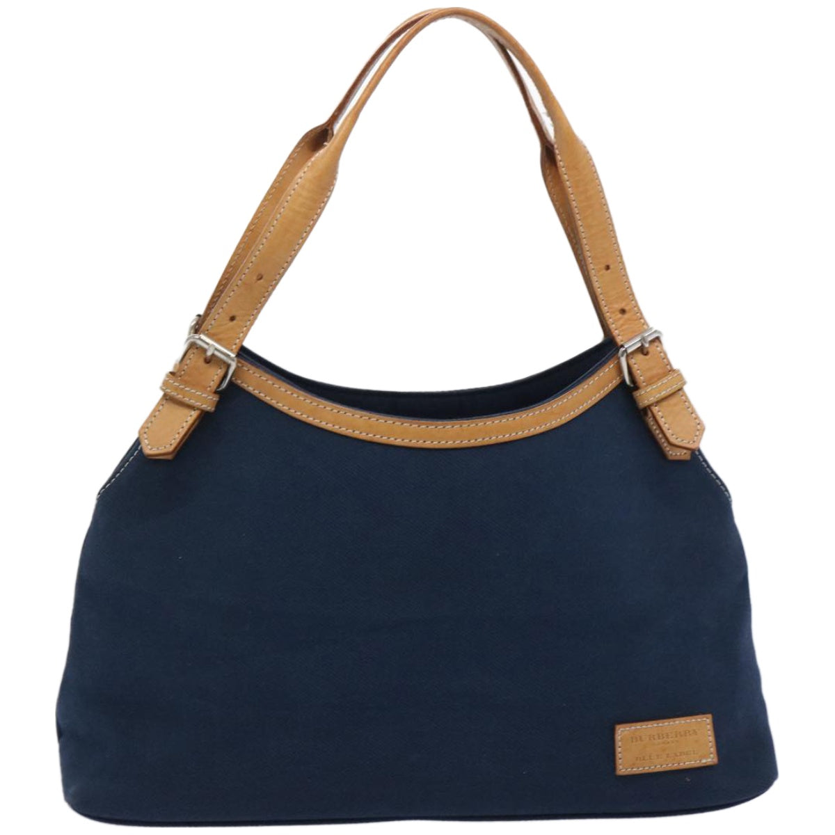 BURBERRY Blue Label Tote Bag Canvas Navy Auth ti1535 - 0