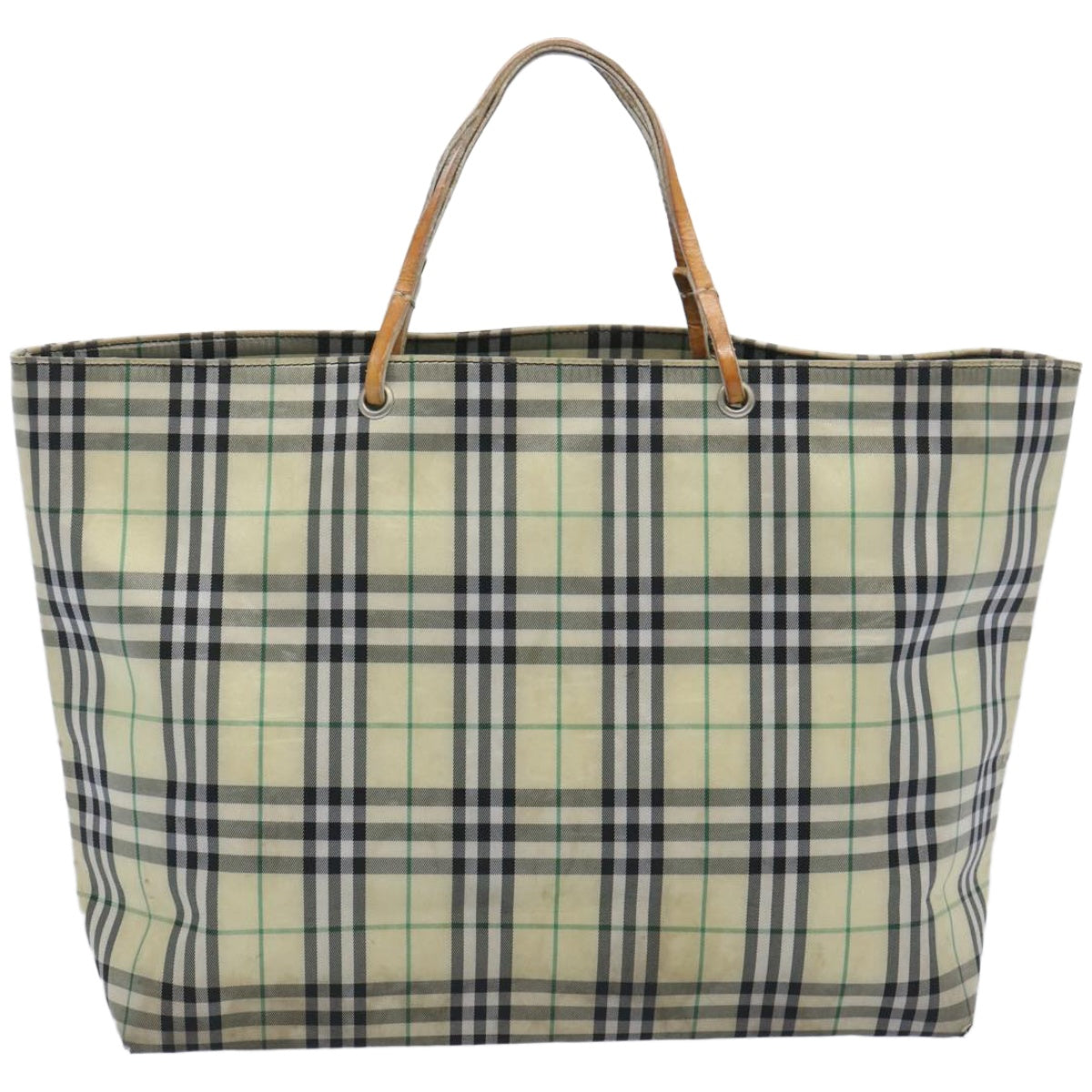 BURBERRY Nova Check Tote Bag Nylon Yellow Auth ti1543 - 0