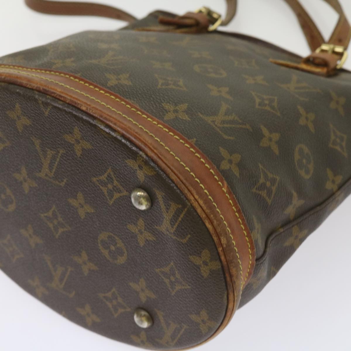 LOUIS VUITTON Monogram Bucket PM Shoulder Bag M42238 LV Auth ti1575