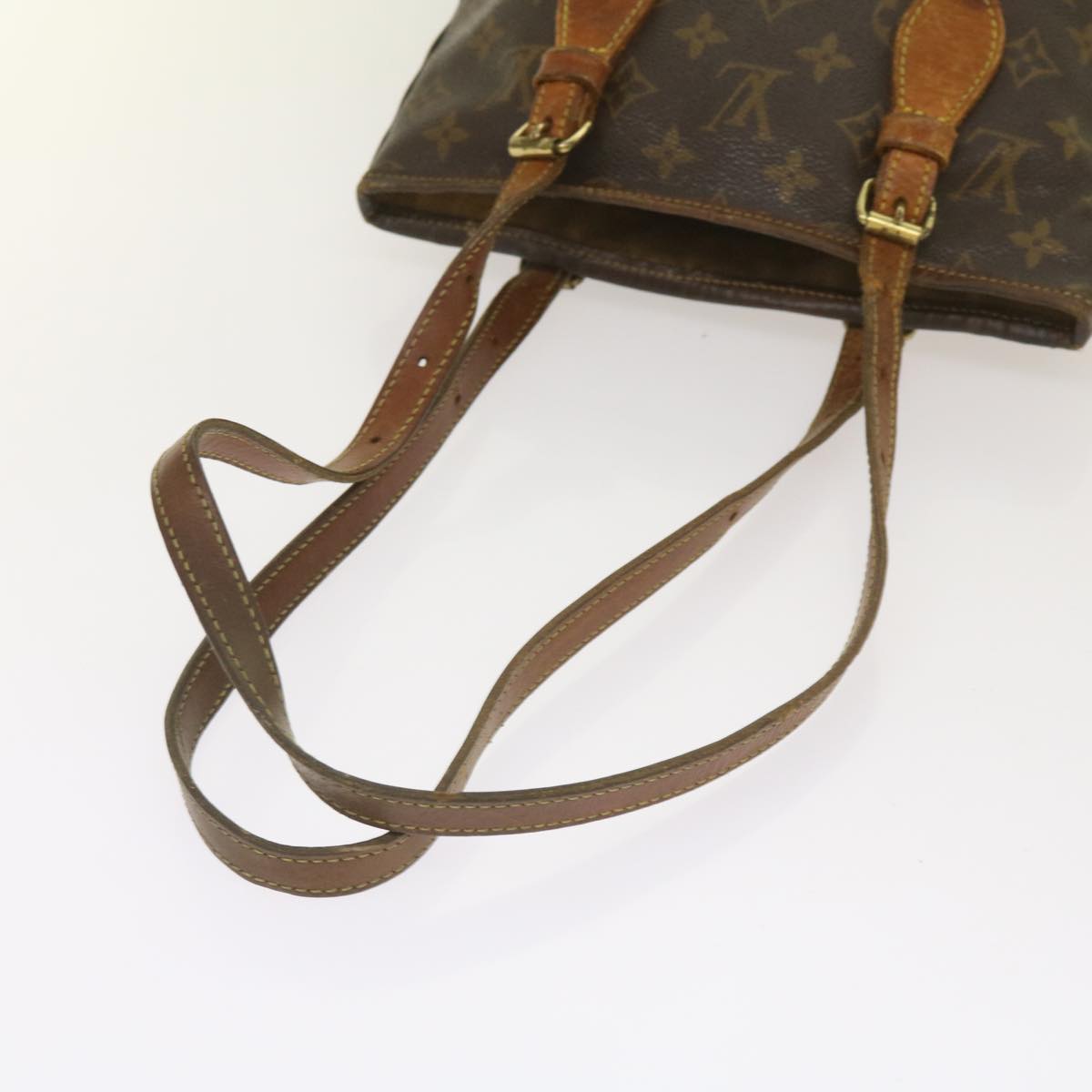 LOUIS VUITTON Monogram Bucket PM Shoulder Bag M42238 LV Auth ti1575