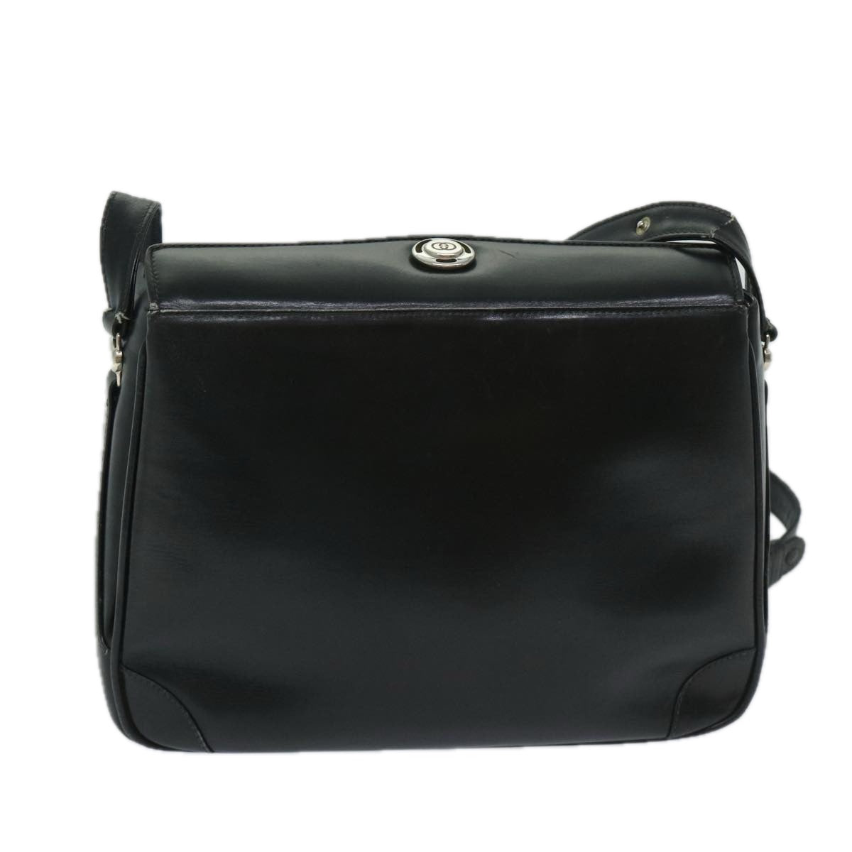 GUCCI Shoulder Bag Leather Black Auth ti1581 - 0