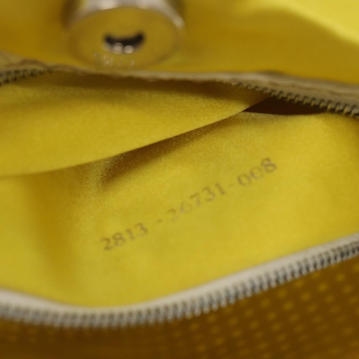 FENDI Tote Bag Patent leather Yellow Auth ti1601