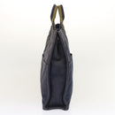 HERMES Fourre Tout MM Hand Bag Canvas Navy Khaki Auth ti1603-4