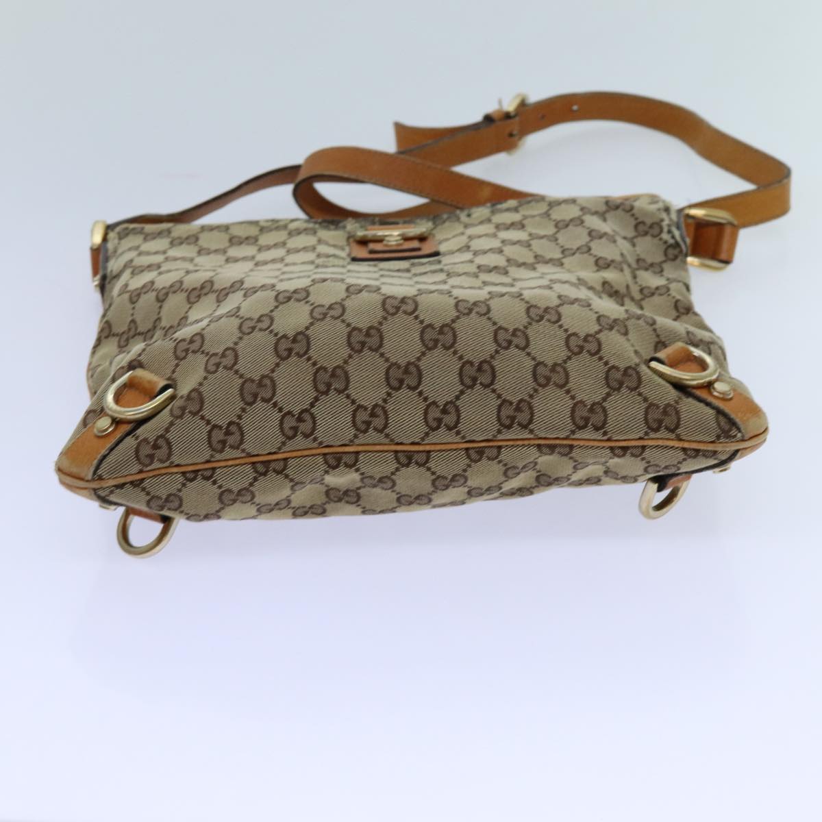 GUCCI GG Canvas Web Sherry Line Shoulder Bag 3Set Beige Red Green Auth ti1609