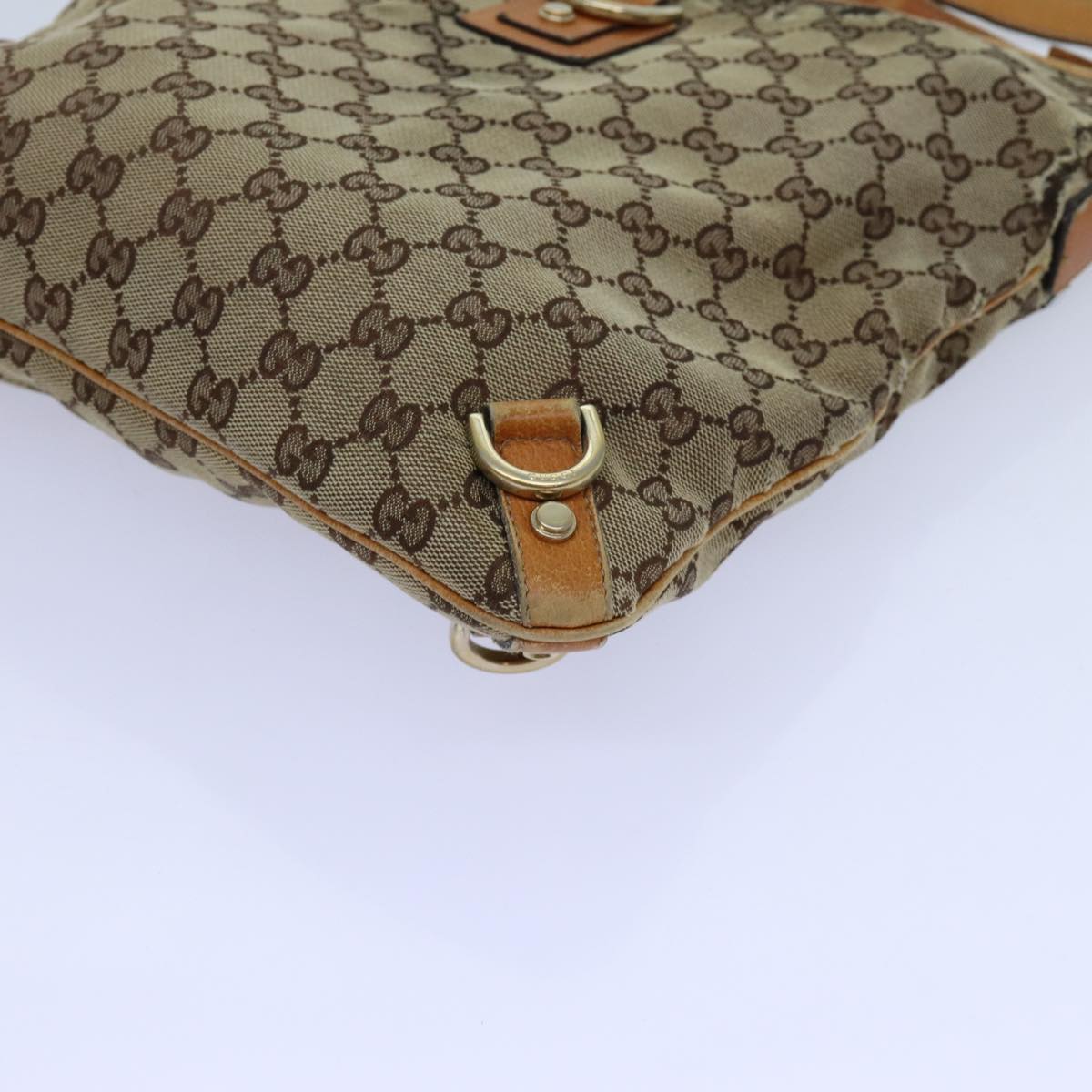 GUCCI GG Canvas Web Sherry Line Shoulder Bag 3Set Beige Red Green Auth ti1609