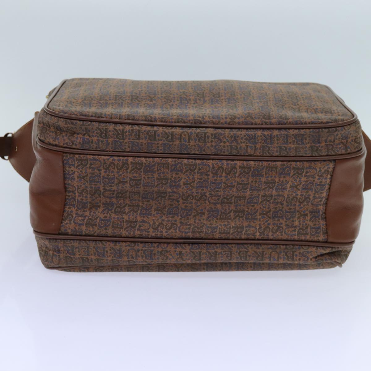 Burberrys Shoulder Bag Canvas Brown Auth ti1652