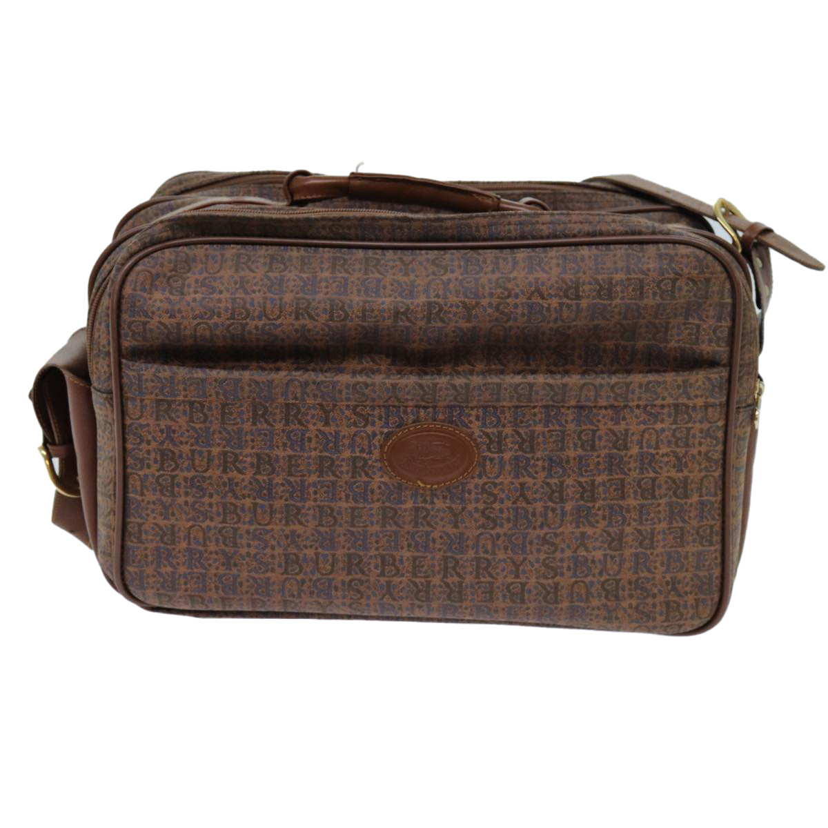 Burberrys Shoulder Bag Canvas Brown Auth ti1652 - 0