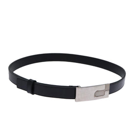 GUCCI Belt Leather 26.8""""""""-28.7"""""""" Black Auth ti1657
