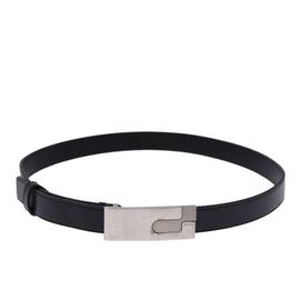 GUCCI Belt Leather 26.8""""""""-28.7"""""""" Black Auth ti1657 - 0