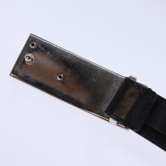 GUCCI Belt Leather 26.8""""""""-28.7"""""""" Black Auth ti1657