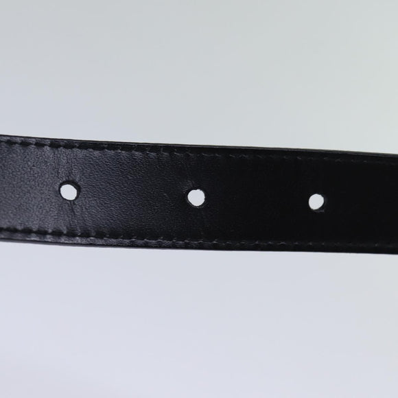 GUCCI Belt Leather 26.8""""""""-28.7"""""""" Black Auth ti1657