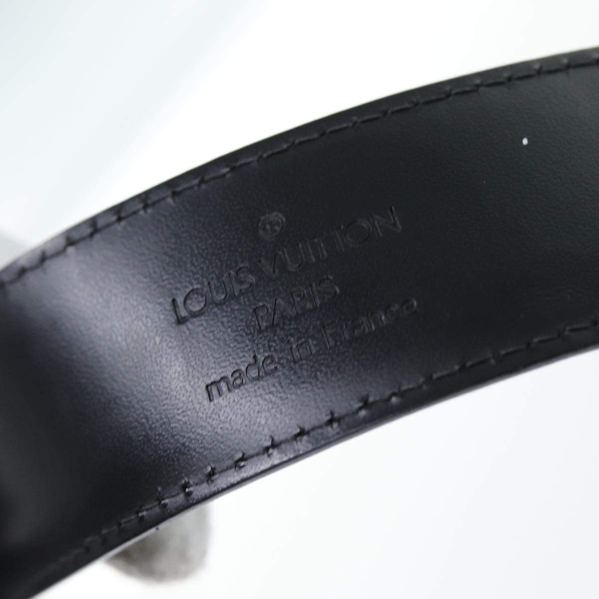 LOUIS VUITTON Epi Ceinture Belt 90/36 Black LV Auth ti1659