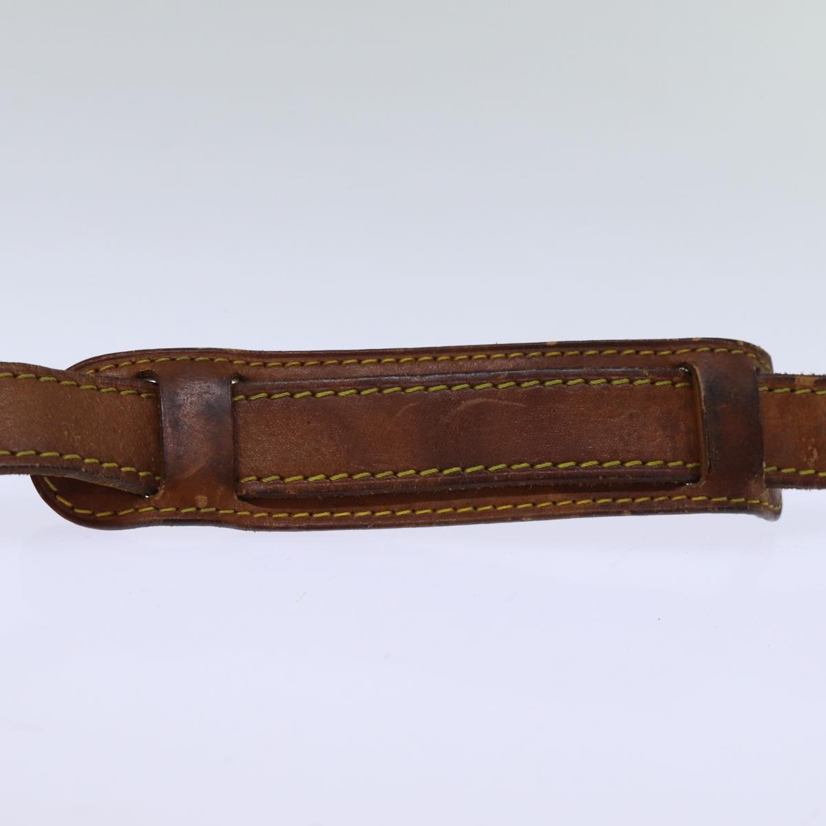 LOUIS VUITTON Adjustable Shoulder Strap Leather 36.2""-43.3"" Beige Auth ti1663
