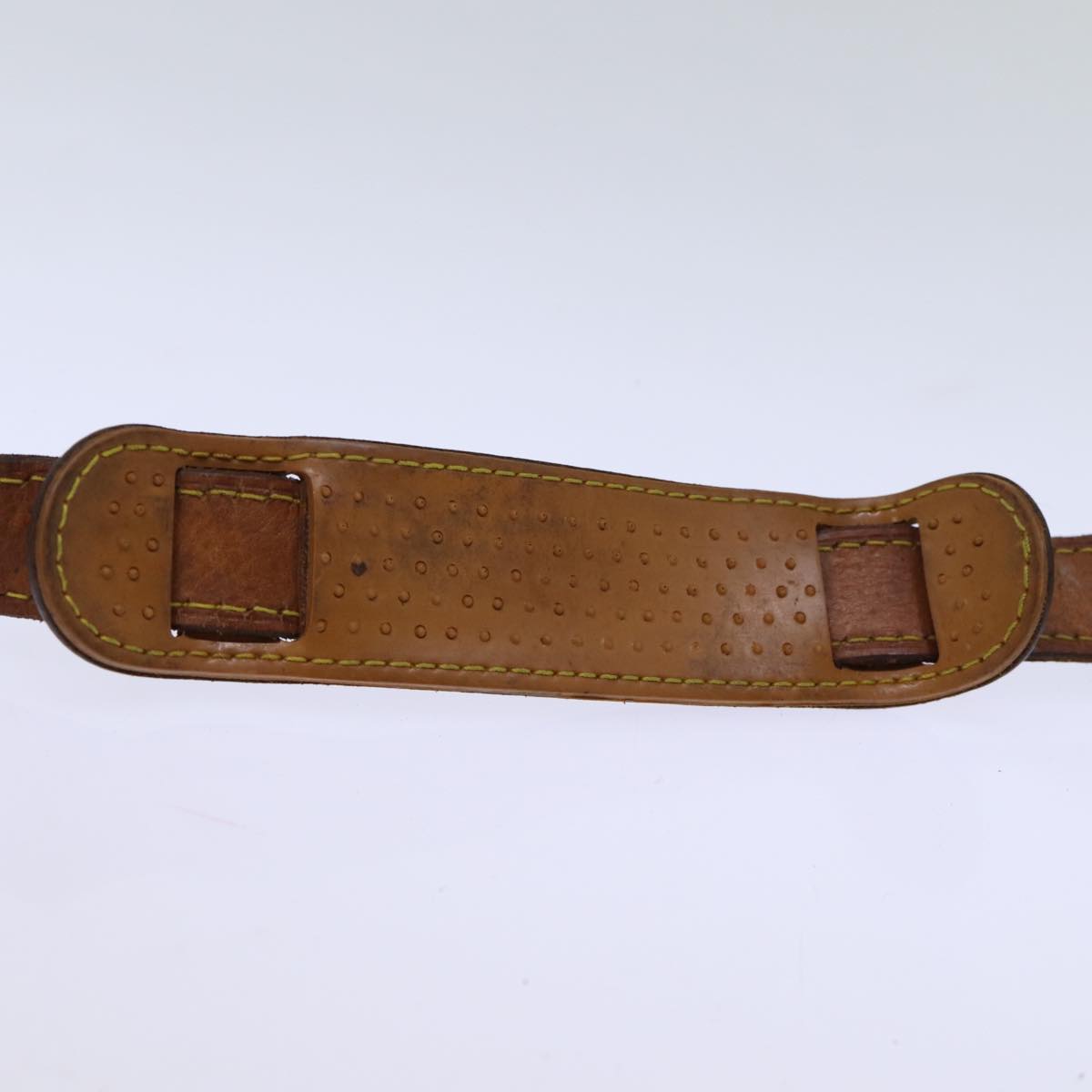 LOUIS VUITTON Adjustable Shoulder Strap Leather 36.2""-43.3"" Beige Auth ti1663
