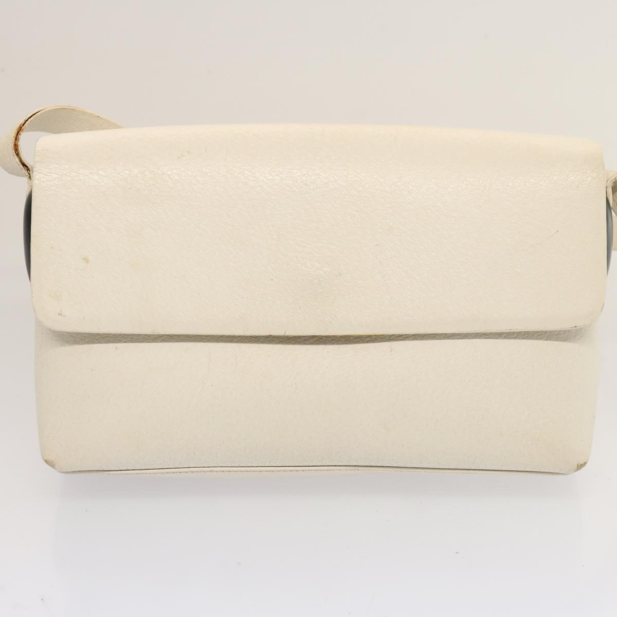 GUCCI Bamboo Shoulder Bag Suede Leather 3Set White Black Brown Auth ti1672