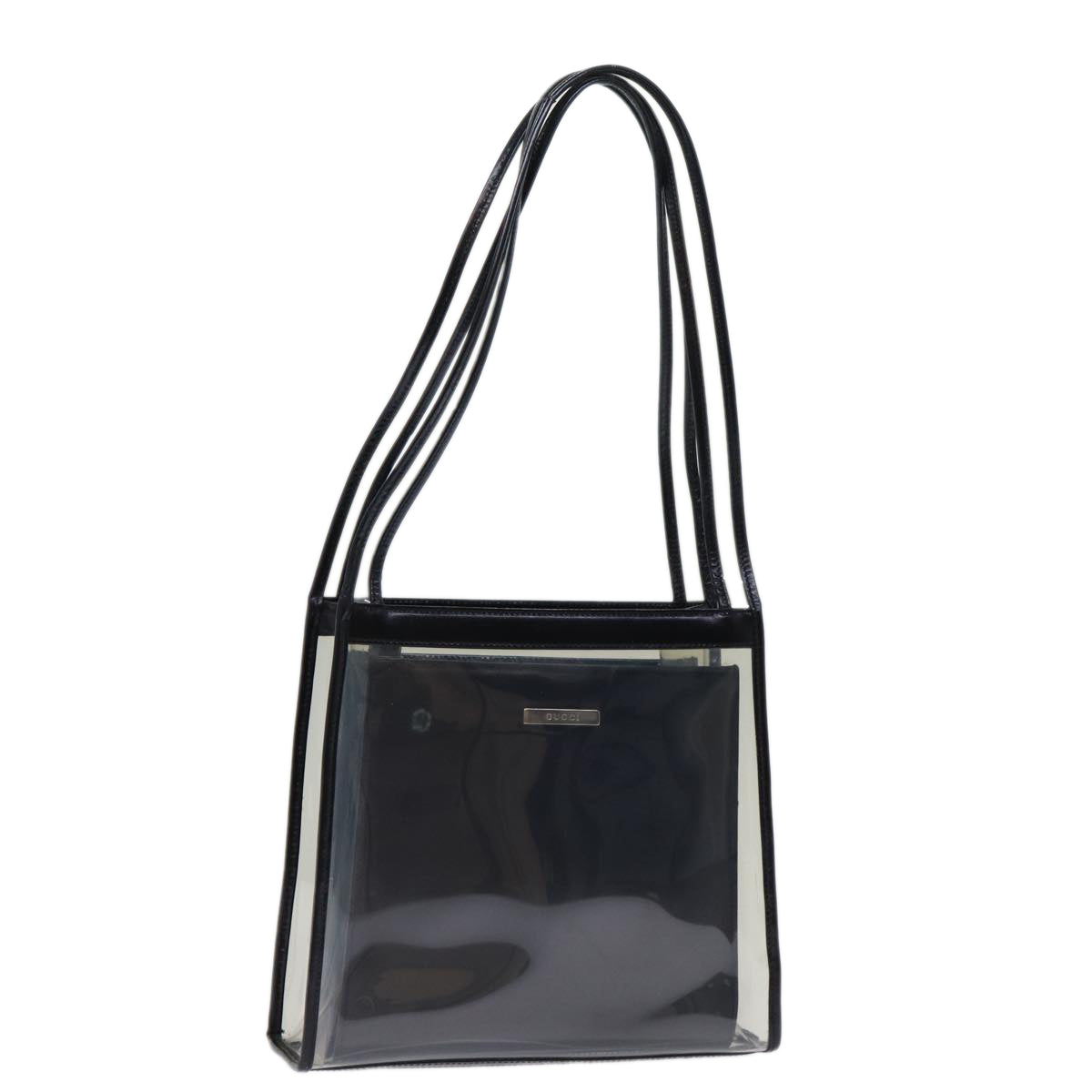 GUCCI Bamboo Shoulder Bag Vinyl Clear 001 2058 1774 5 Auth ti1677