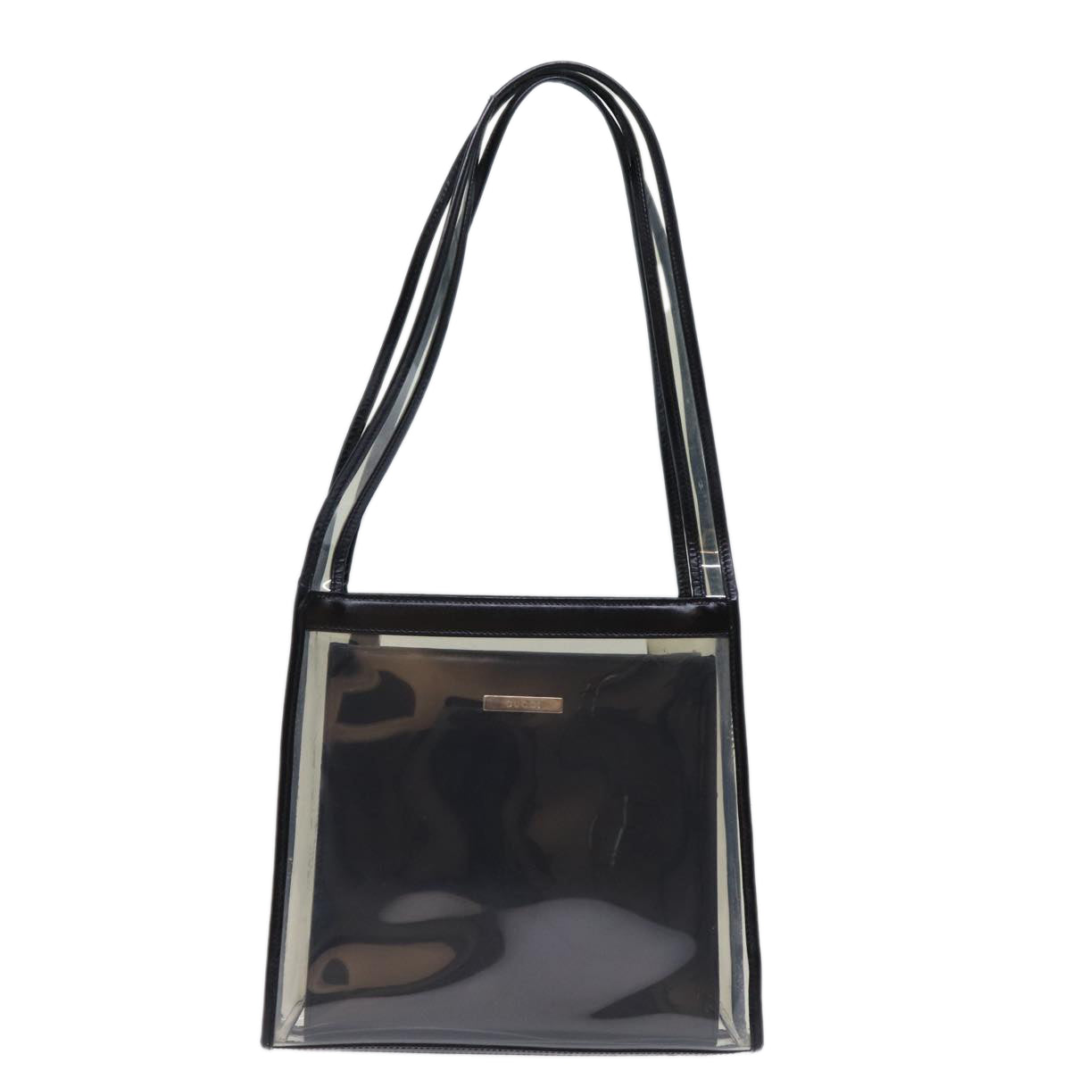 GUCCI Bamboo Shoulder Bag Vinyl Clear 001 2058 1774 5 Auth ti1677 - 0