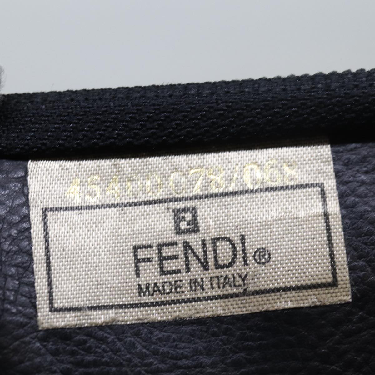 FENDI Pecan Canvas Clutch Bag Black Brown Auth ti1705