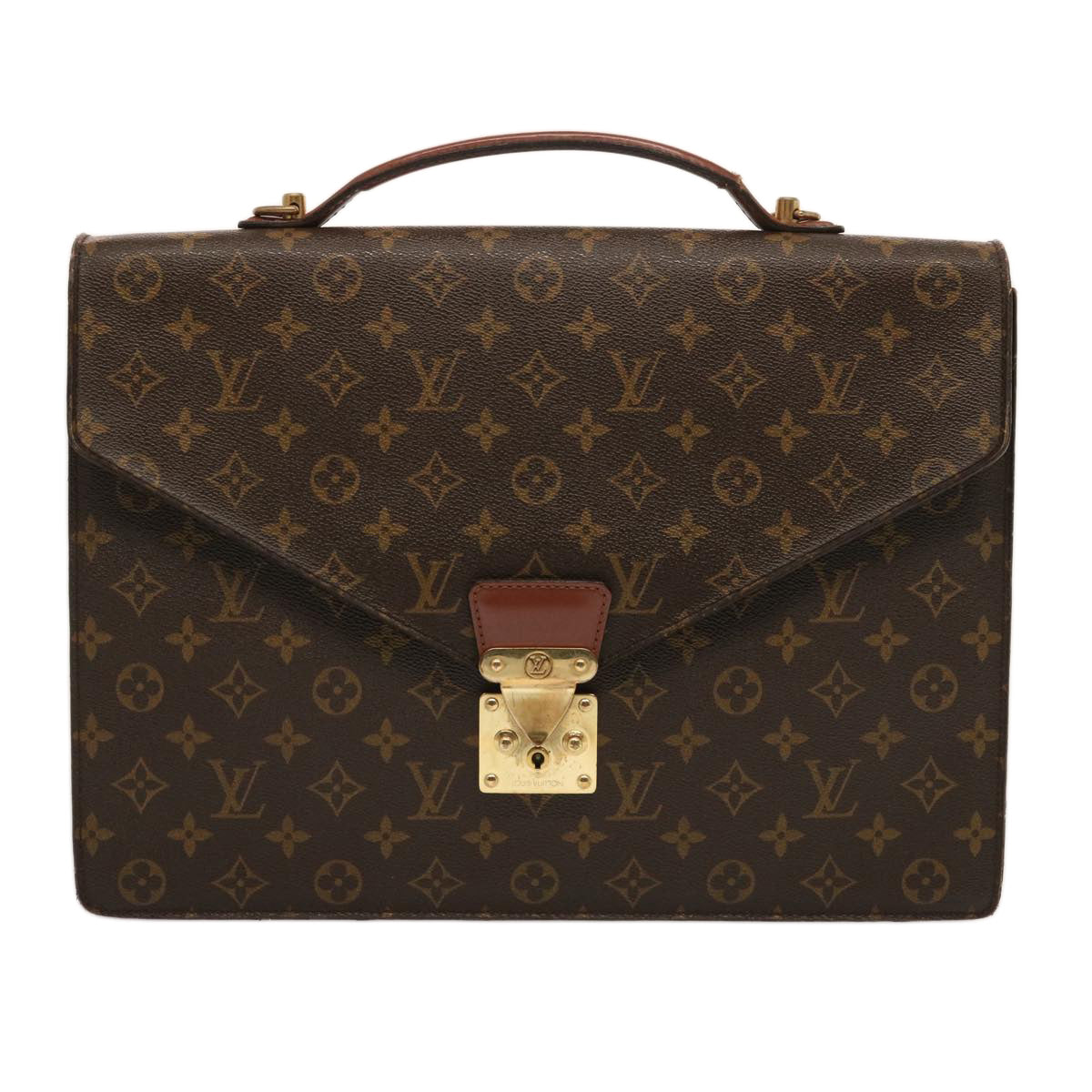 LOUIS VUITTON Monogram Porte Documents Bandouliere Bag M53338 LV Auth ti1706