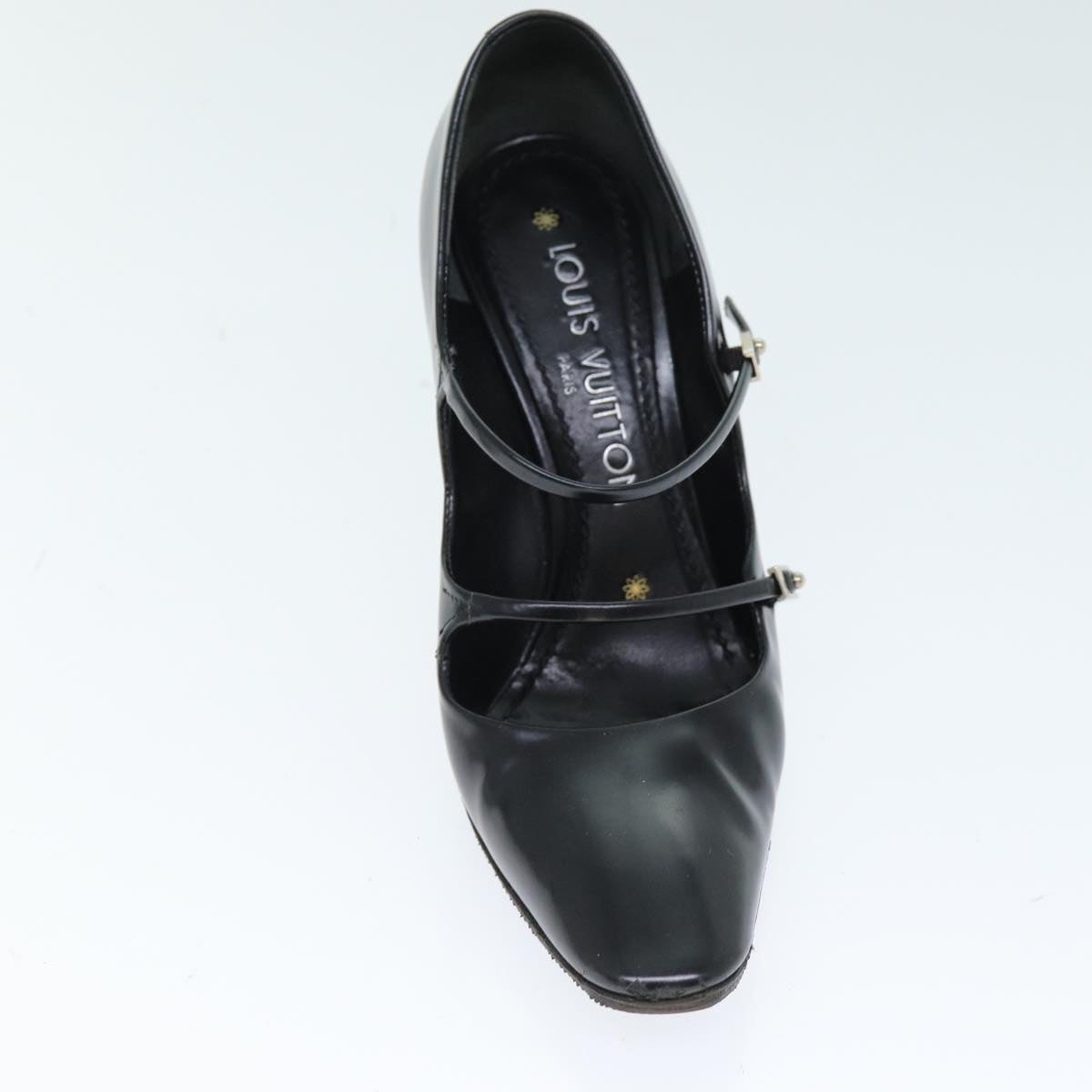 LOUIS VUITTON Shoes Leather 34 Black LV Auth ti1724