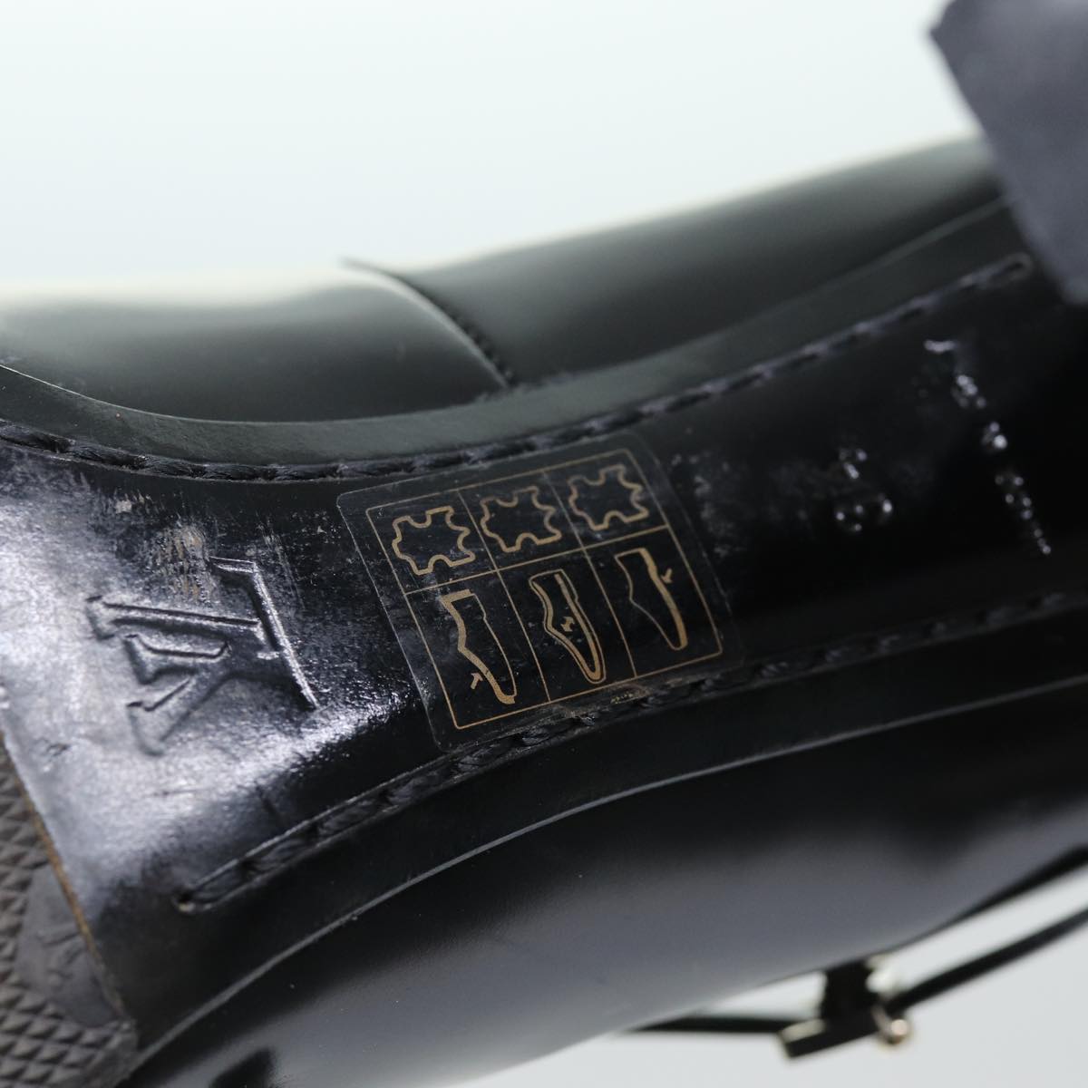 LOUIS VUITTON Shoes Leather 34 Black LV Auth ti1724