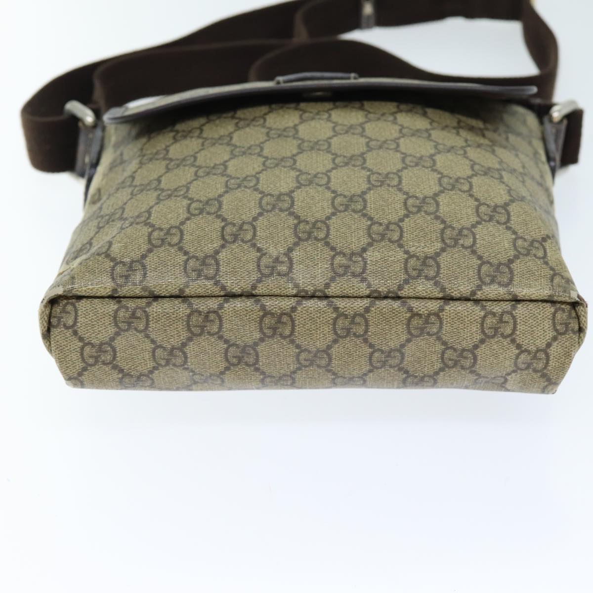 GUCCI GG Canvas Shoulder Bag Coated Canvas Beige Auth ti1728