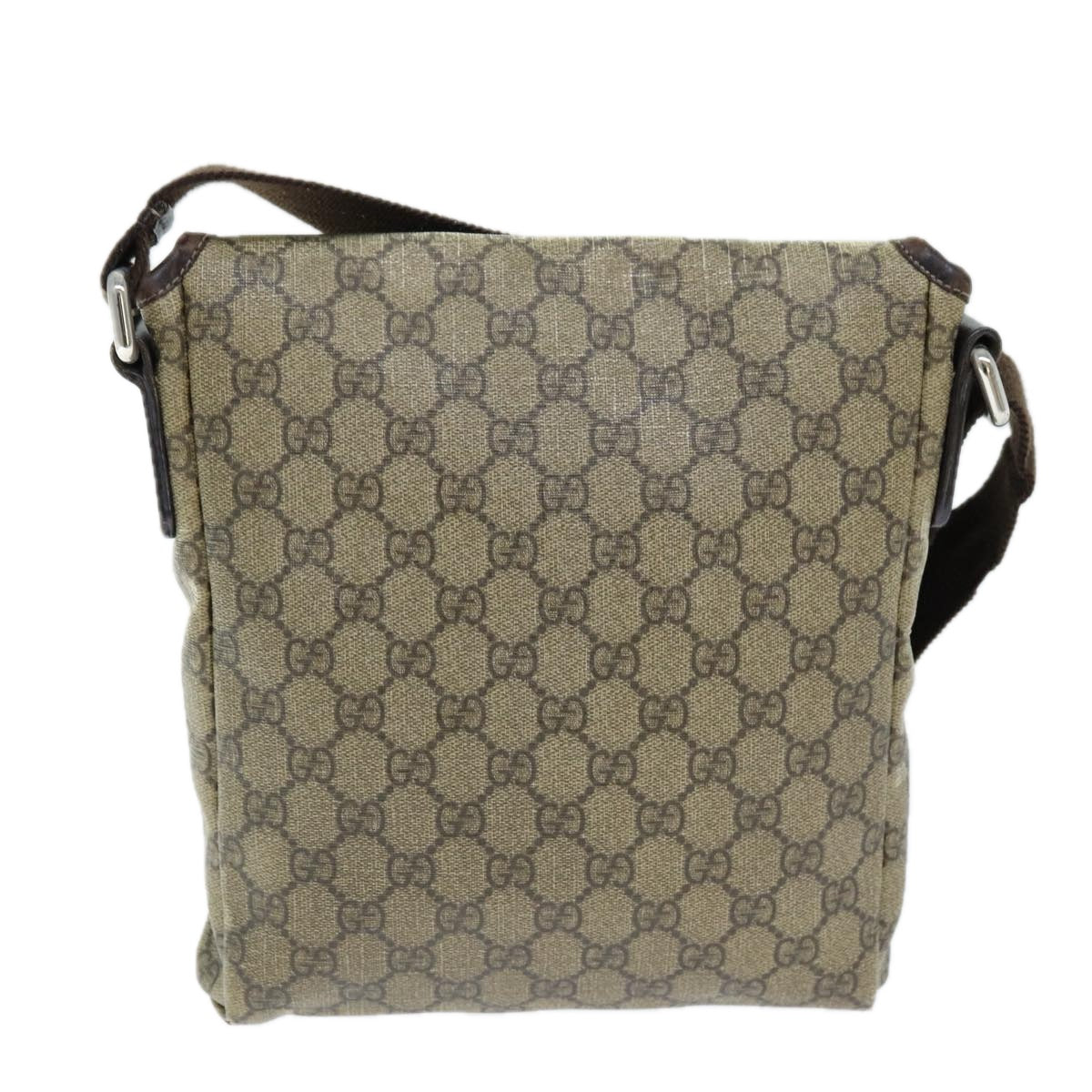 GUCCI GG Canvas Shoulder Bag Coated Canvas Beige Auth ti1728