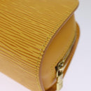 LOUIS VUITTON Epi Dauphine PM Pouch Yellow M48449 LV Auth ti1745-16