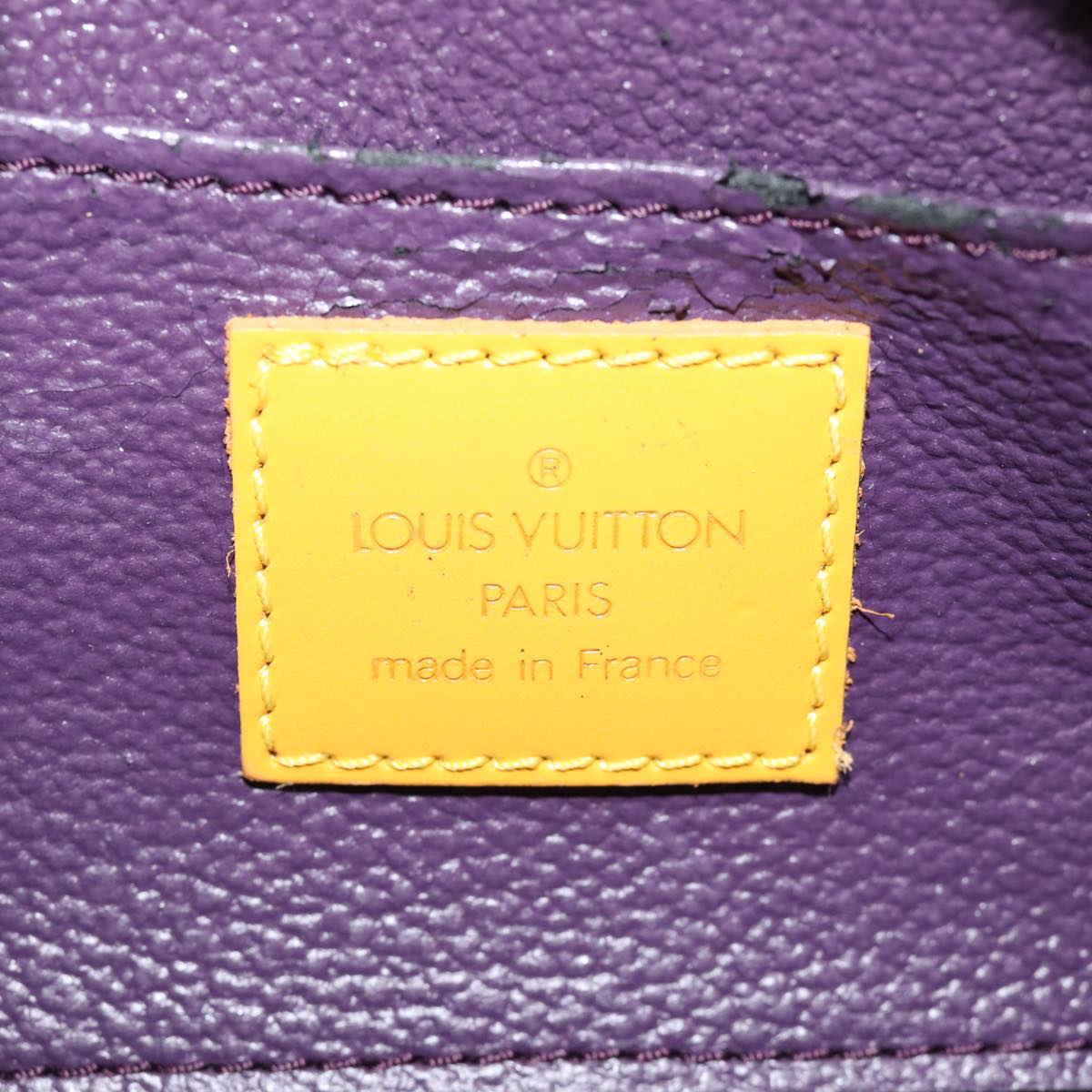 LOUIS VUITTON Epi Dauphine PM Pouch Yellow M48449 LV Auth ti1745