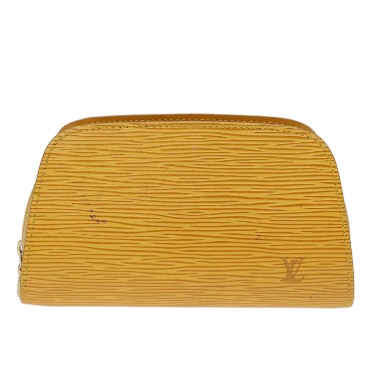 LOUIS VUITTON Epi Dauphine PM Pouch Yellow M48449 LV Auth ti1745