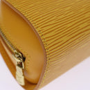 LOUIS VUITTON Epi Dauphine PM Pouch Yellow M48449 LV Auth ti1745-7