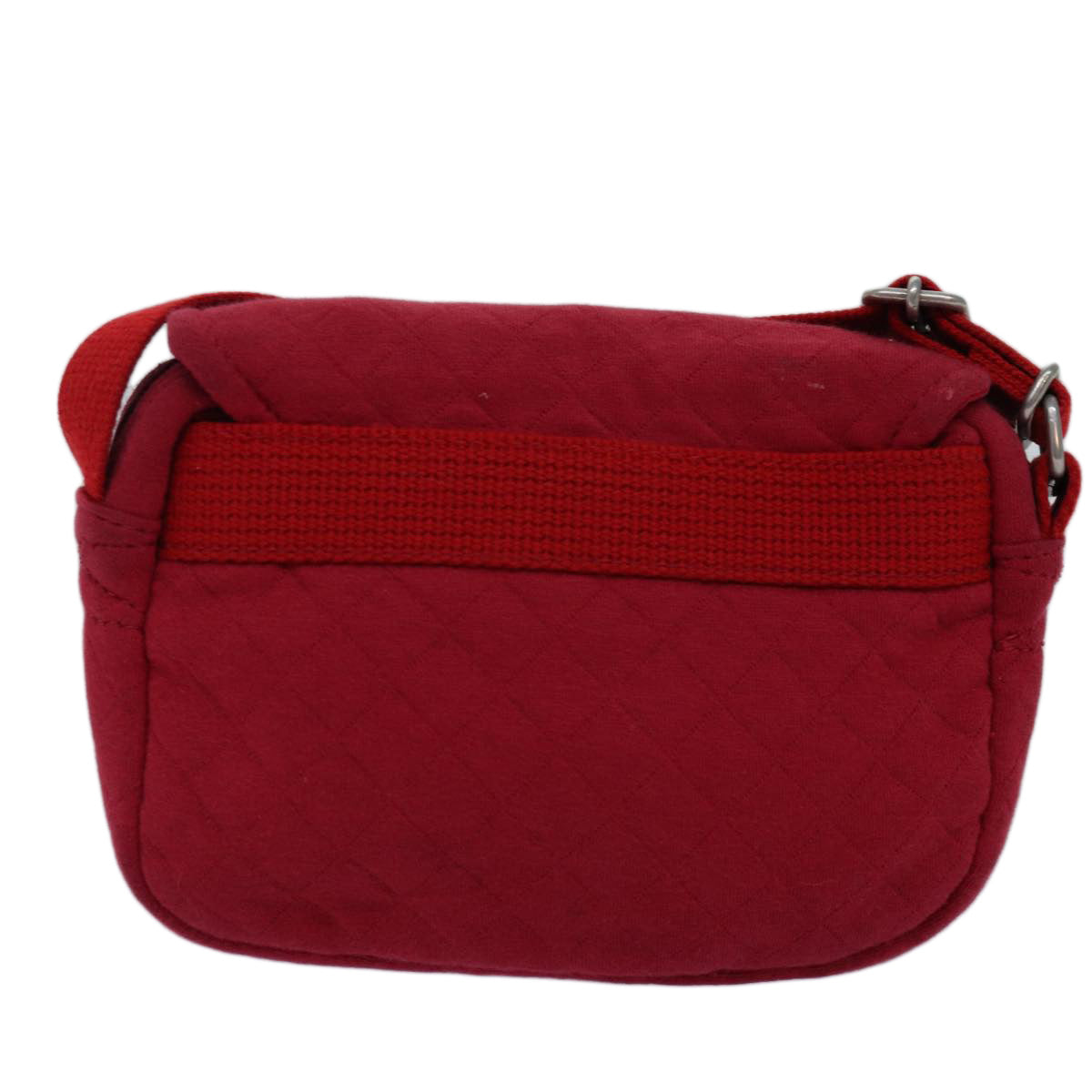 BURBERRY Shoulder Bag Canvas Red Auth ti1749