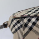 BURBERRY Nova Check Blue Label Shoulder Bag Canvas Beige Brown Auth ti1756-12
