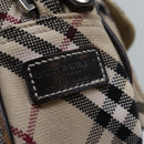 BURBERRY Nova Check Blue Label Shoulder Bag Canvas Beige Brown Auth ti1756-14