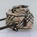 BURBERRY Nova Check Blue Label Shoulder Bag Canvas Beige Brown Auth ti1756-4