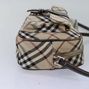 BURBERRY Nova Check Blue Label Shoulder Bag Canvas Beige Brown Auth ti1756-5