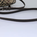 BURBERRY Nova Check Blue Label Shoulder Bag Canvas Beige Brown Auth ti1756-7