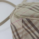 BURBERRY Nova Check Blue Label Shoulder Bag Canvas Pink Auth ti1757-12