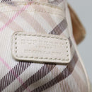 BURBERRY Nova Check Blue Label Shoulder Bag Canvas Pink Auth ti1757-14