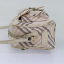 BURBERRY Nova Check Blue Label Shoulder Bag Canvas Pink Auth ti1757-4