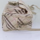 BURBERRY Nova Check Blue Label Shoulder Bag Canvas Pink Auth ti1757-5
