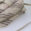 BURBERRY Nova Check Blue Label Shoulder Bag Canvas Pink Auth ti1757-6
